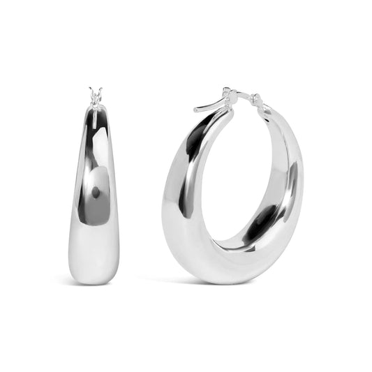 Sterling Silver 9mm Graduated Hoops