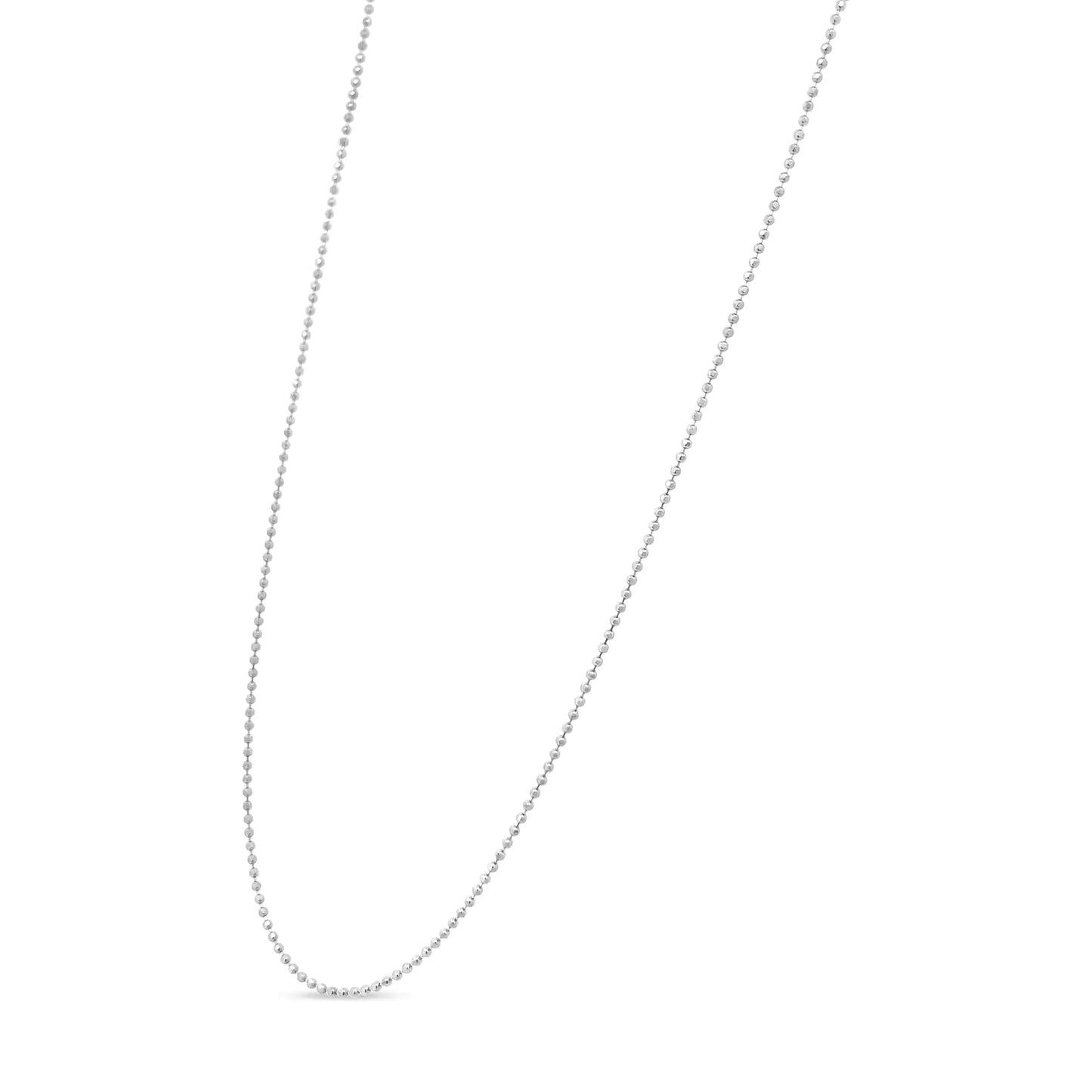 Sterling Silver 0.7mm Bead Chain Necklace 18"