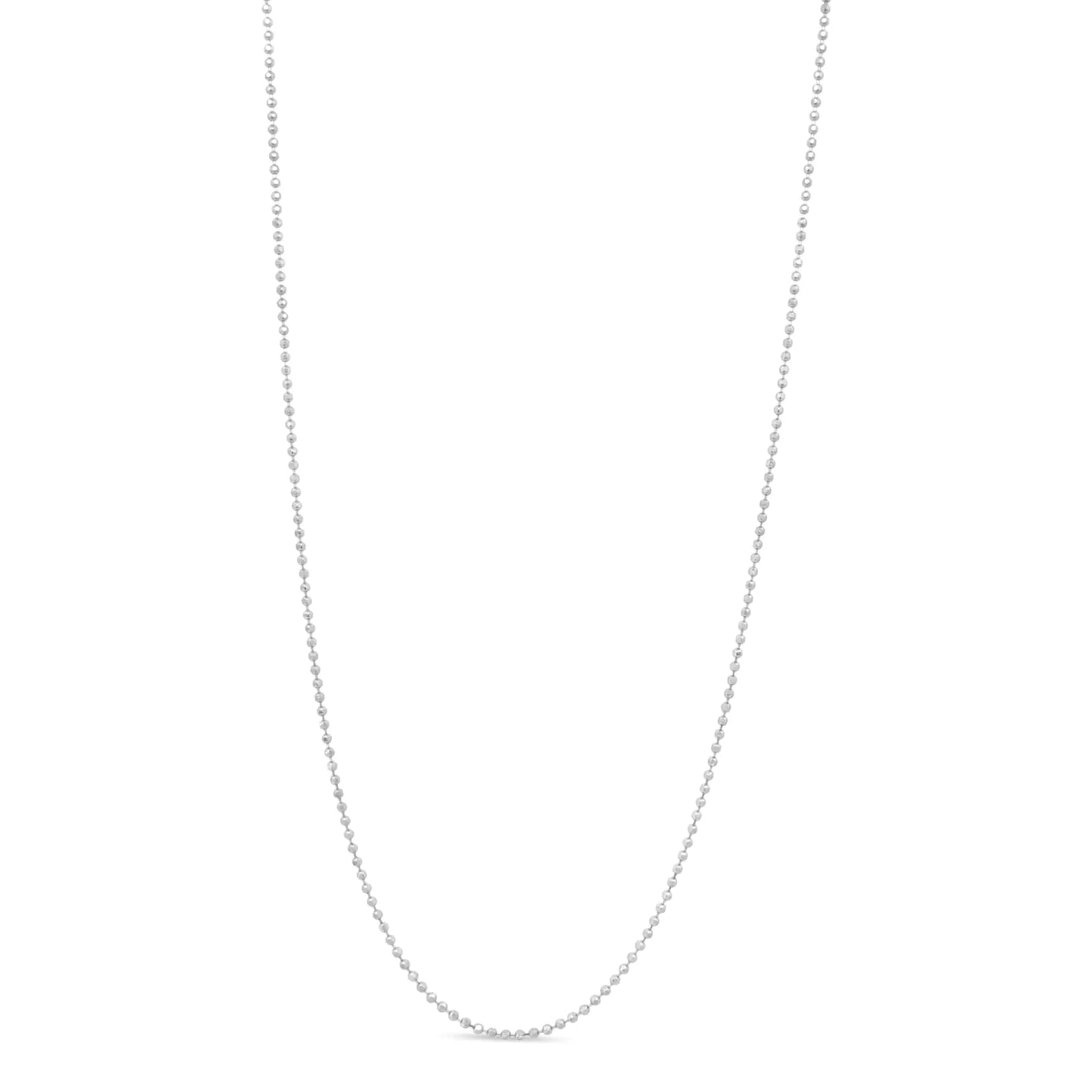 Sterling Silver 0.7mm Bead Chain Necklace 18"