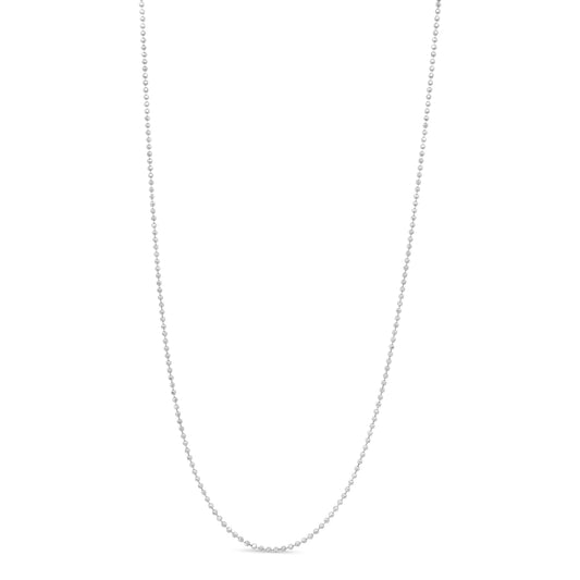 Sterling Silver 0.7mm Bead Chain Necklace 18"